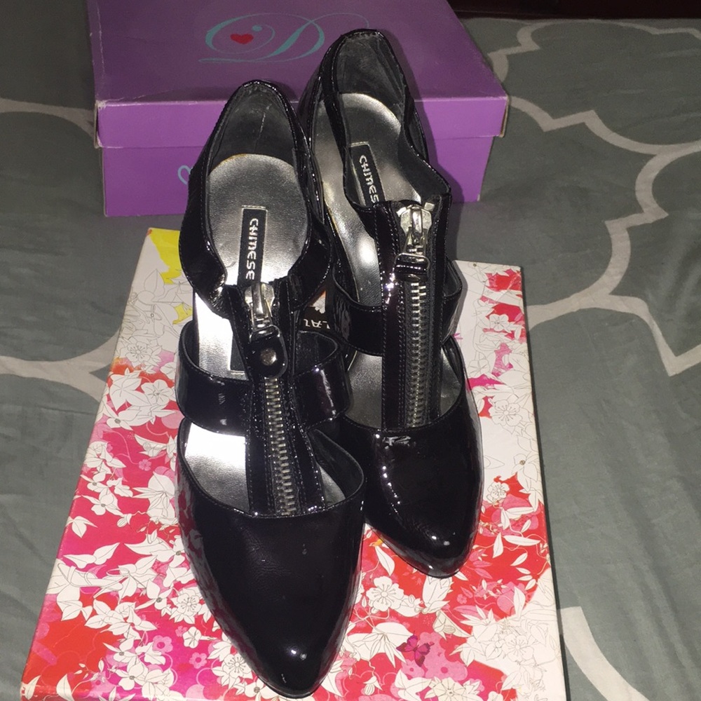 Soon to be leaving!!! Chinese Laundry “A-LIST” Black Patent Heels sz 8